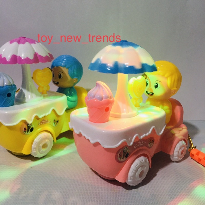 Đồ chơi , lồng đèn trung thu xe kem, có tay cầm, đèn led, nhạc vui nhộn, chạy pin AAA