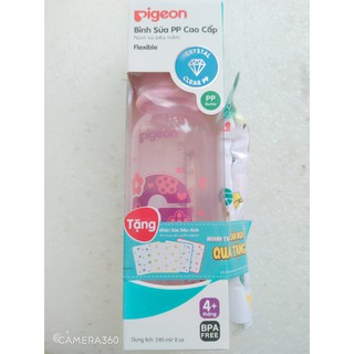Bình sữa PP Cao cấp (cổ hẹp) - Bé trai , bé Gái 240ml