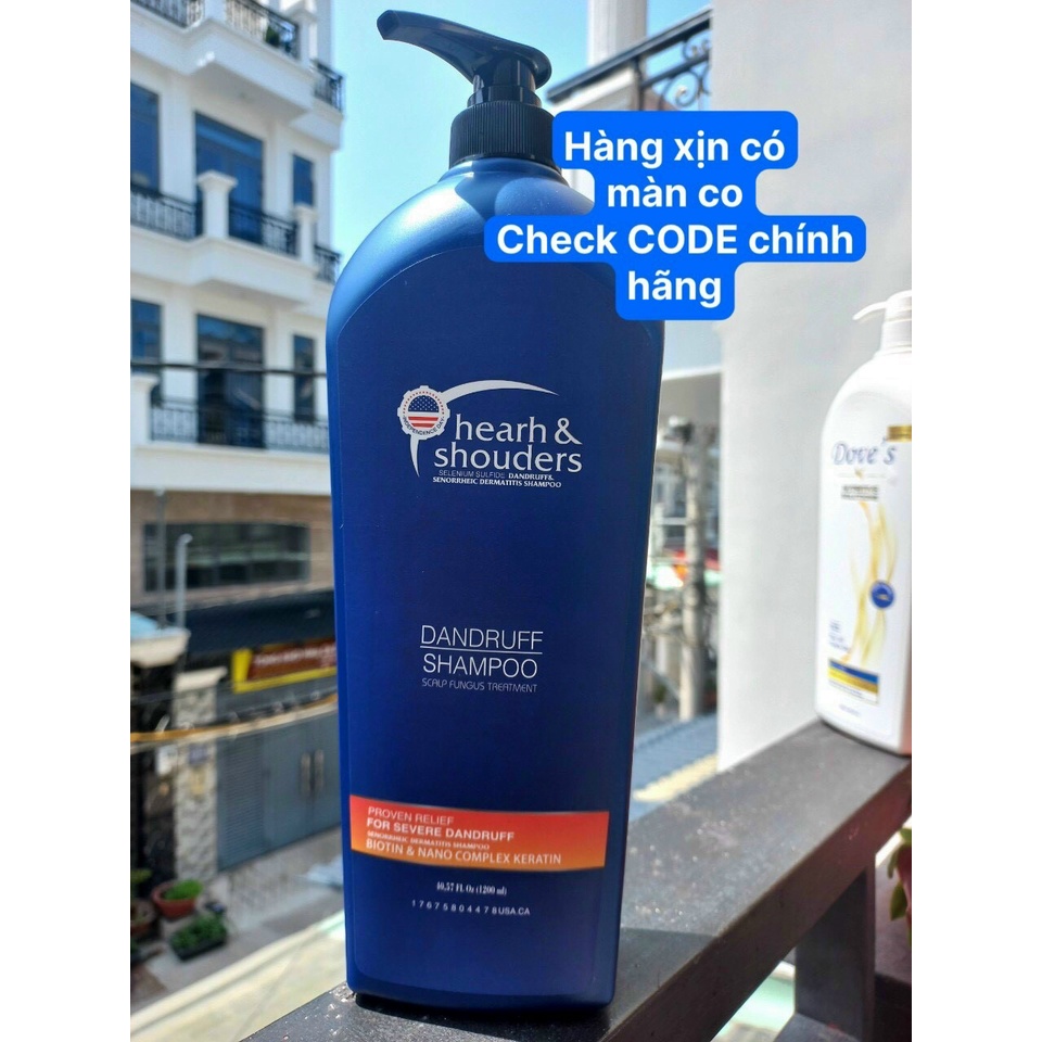 Dầu gội Head & Shoulders Mỹ đặc tri gàu và nấm da đầu, chai 1200ml