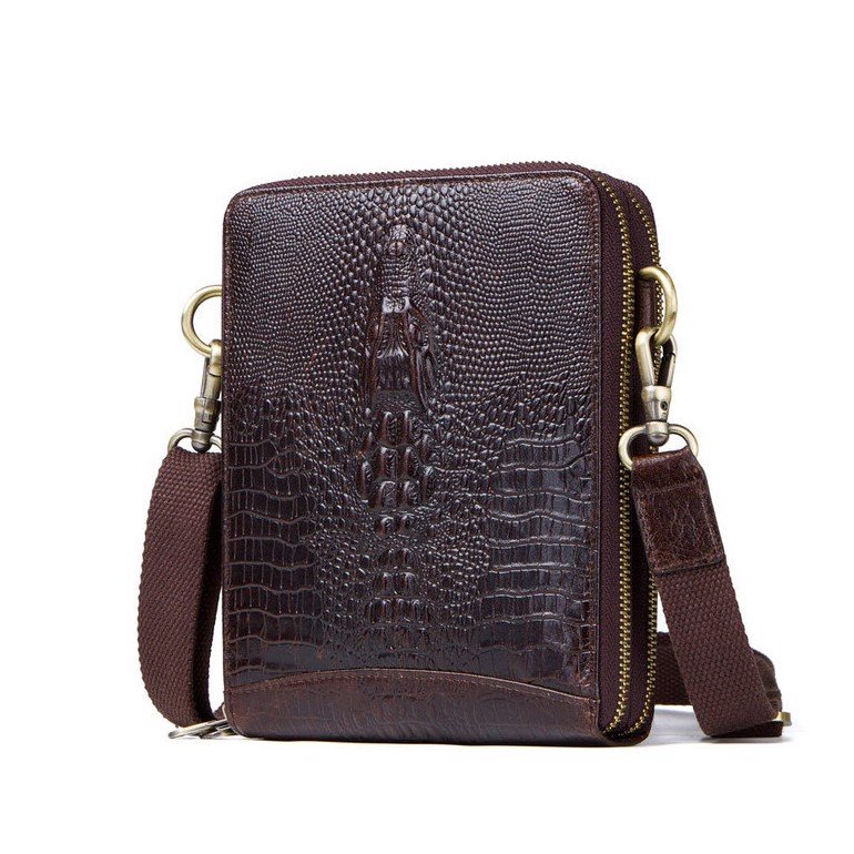 TÚI ĐEO CHÉO DA BÒ VÂN CÁ SẤU - 2116409