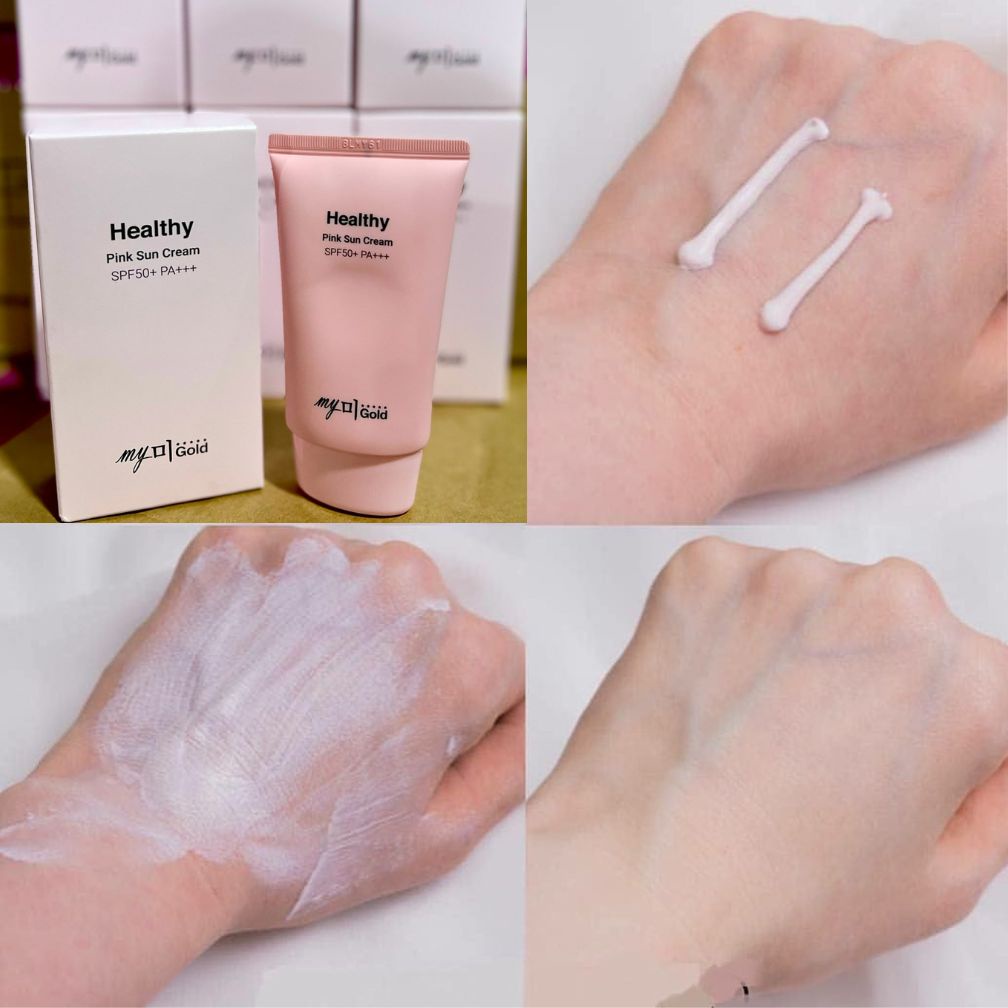 Kem chống nắng giảm dầu Healthy Pink Sun My Me Gold 50+ PA+++