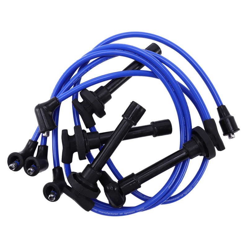 Bộ dây bugi 32700-PTO-000, Dây hiệu suất cao cho HONDA CIVIC DEL SOL 1992-2002 Blue