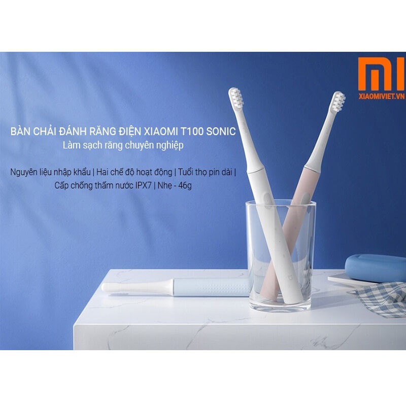 Bàn Chải Điện Đa Năng Xiaomi Mijia T100 Chính Hãng Bàn Chải Máy sóng Âm OEM Dành Cho Người Lớn Và Trẻ em VT122