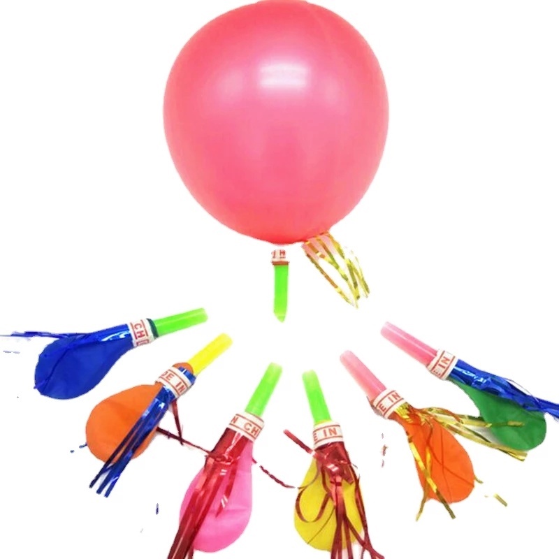1 Gói Còi Thổi Bong Bóng Hình Rồng Nhiều Màu Trang Trí Tiệc Sinh Nhật Cho Bé