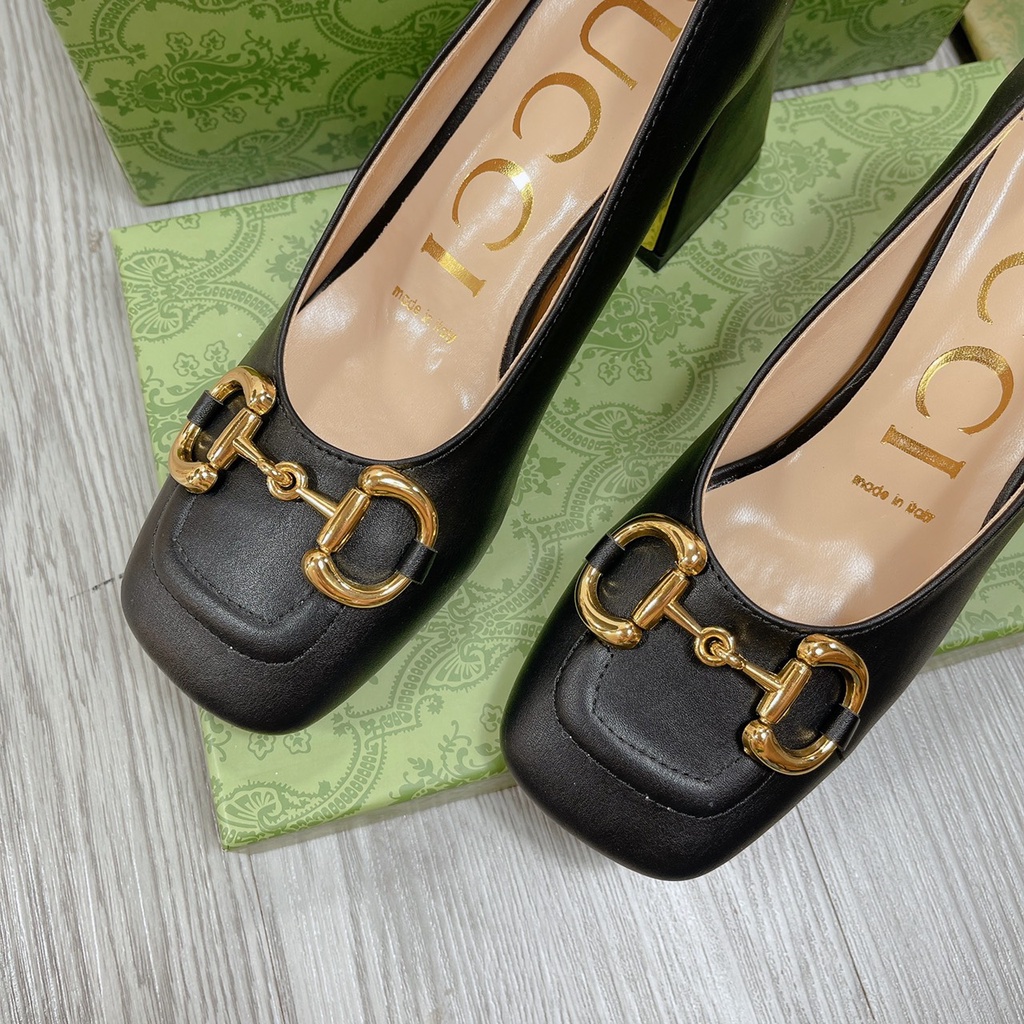 Giày guc mũi vuông gót vuông hàng super fullbox bill túi giấy