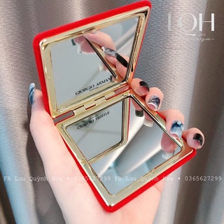 Gương gift Giorgio Armani vỏ đỏ nhung quà tặng