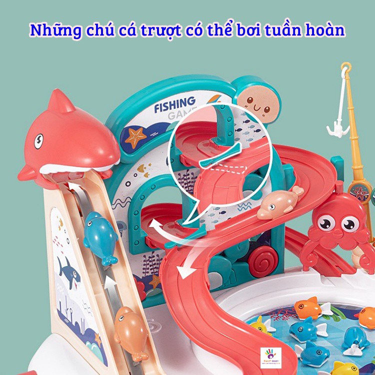 [HÀNG LOẠI 1] Đồ chơi Câu cá Đại Dương Cầu Trượt Có thể Đổ nước thật