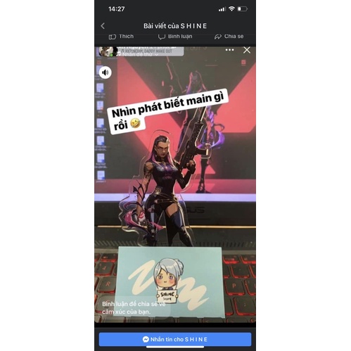 Mô hình Standee mica Valorant