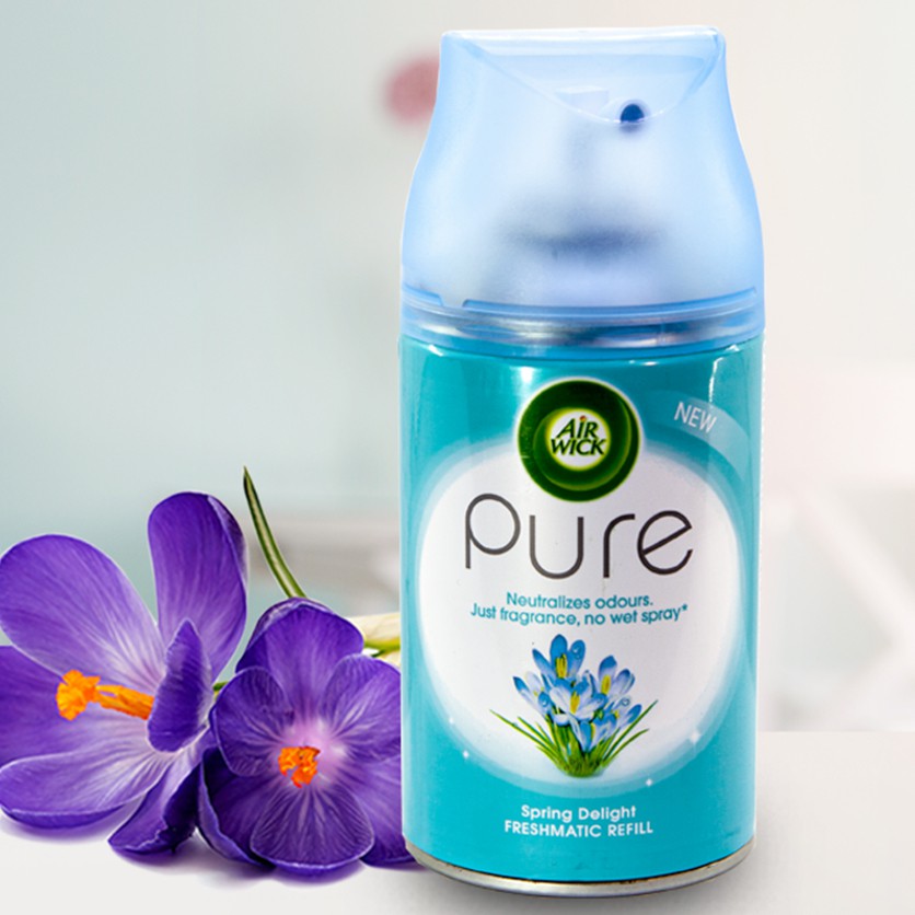 Bình xịt tinh dầu thiên nhiên Air Wick Spring Delight 250ml QT00023 - hoa nghệ tây