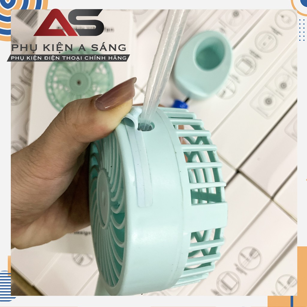 Quạt Phun Sương Tự Động Cầm Tay Mini Có Đế Điện Thoại Portable USB Fan