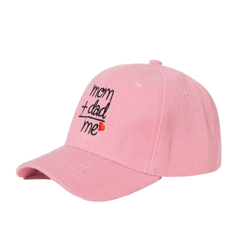 Inn Mũ Lưỡi Trai Chống Nắng Thêu Chữ Mom Dad Love Me Phong Cách Hip Hop