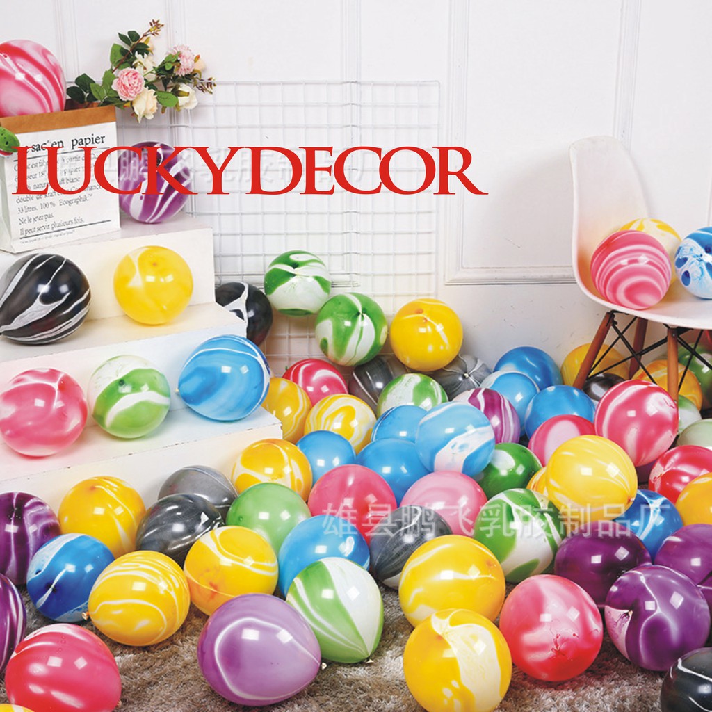 Vỏ bóng bay trang trí vân đá ( trang trí điểm)