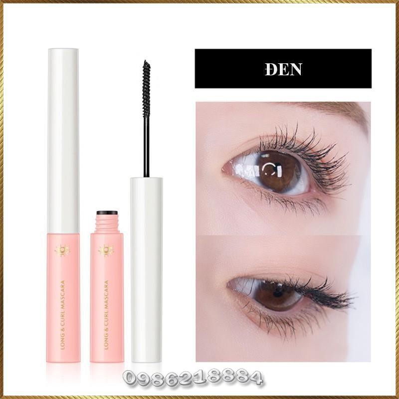 Chuốt mi Kiss Beauty làm cong mi dày mi Long &amp; Curl Mascara chống lem tự nhiên KMH2