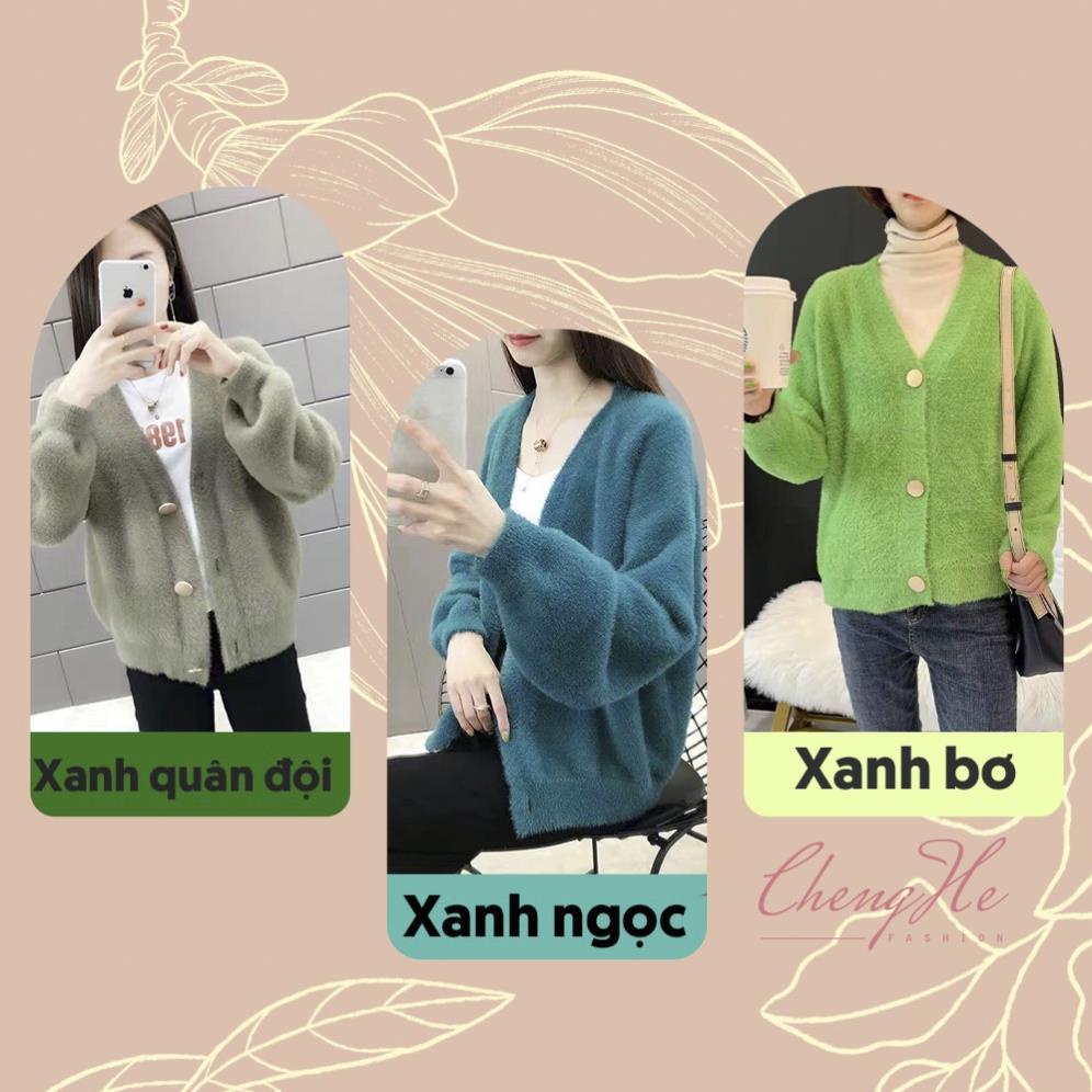 Áo khoác Cardigan len lông dáng lửng cài cúc tay bồng dễ thương A00083 -ni32