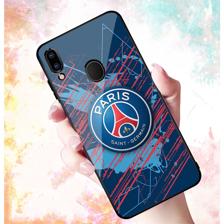 Ốp Lưng SAMSUNG GALAXY A20, A30, M20 mặt kính cường lực cao cấp In hình Câu Lạc Bộ Bóng Đá