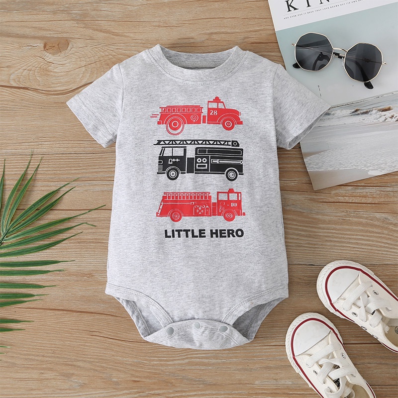 Combo bộ đồ bé trai 3-24 tháng Cotton tay ngắn áo phông bodysuit liền thân quần đùi set mùa hè thời trang cho bé trẻ em sơ sinh