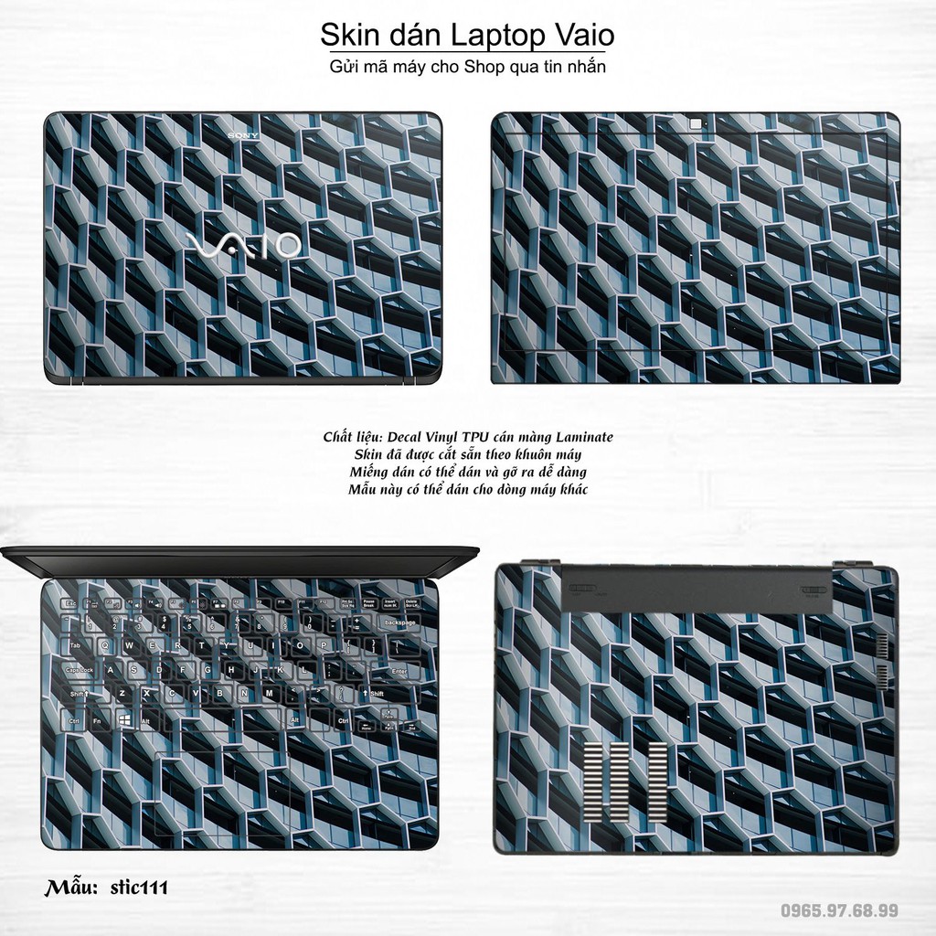 Skin dán Laptop Sony Vaio in hình Hoa văn sticker _nhiều mẫu 19 (inbox mã máy cho Shop)