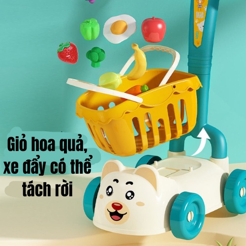 Đồ chơi xe đẩy hoa quả cho bé , xe đẩy hoa quả hình con vật với chất liệu an toàn , các chi tiết to đẹp, sắc nét