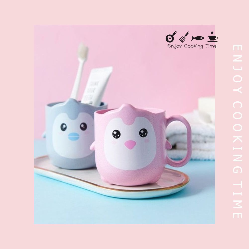Ly cốc lúa mì hình chim cánh cụt cakeshop hcm