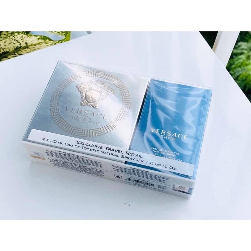 Set Nước Hoa Nam Versace Eros & Nữ Versace Eros Pour Femme FULLSEAL 30ml