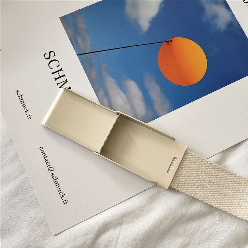 Thắt Lưng Canvas Đơn Giản Thời Trang Cho Nữ