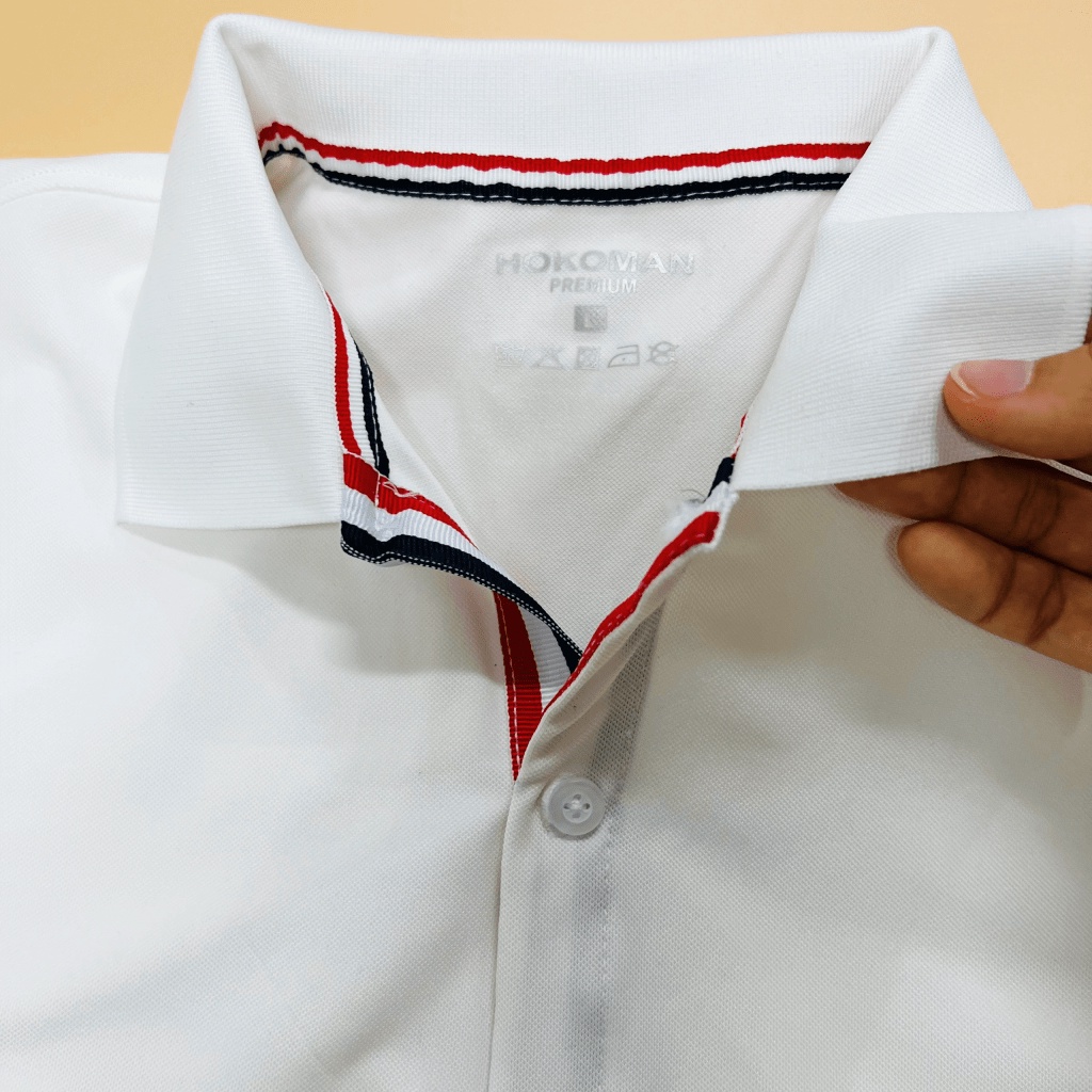 ÁO THUN NAM CHÂT LIỆU THUN CÁ SẤU CAO CẤP CỔ BẺ PHỐI SOC TAY THỜI TRANG