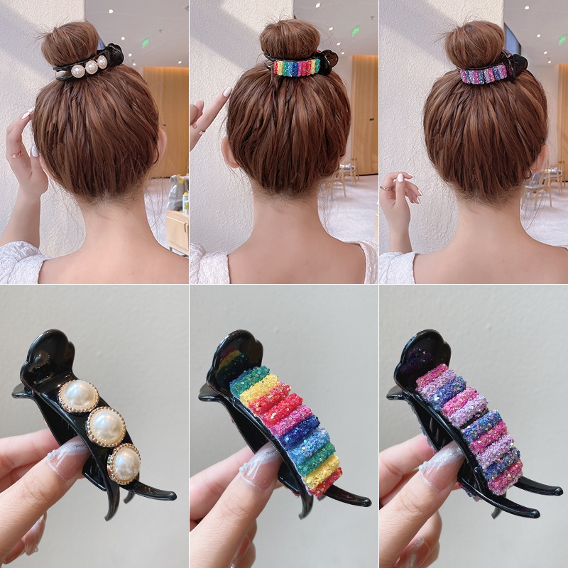 Kẹp Tóc Đính Bóng Tròn Thời Trang Hàn Quốc Cổ Điển Cho Nữ