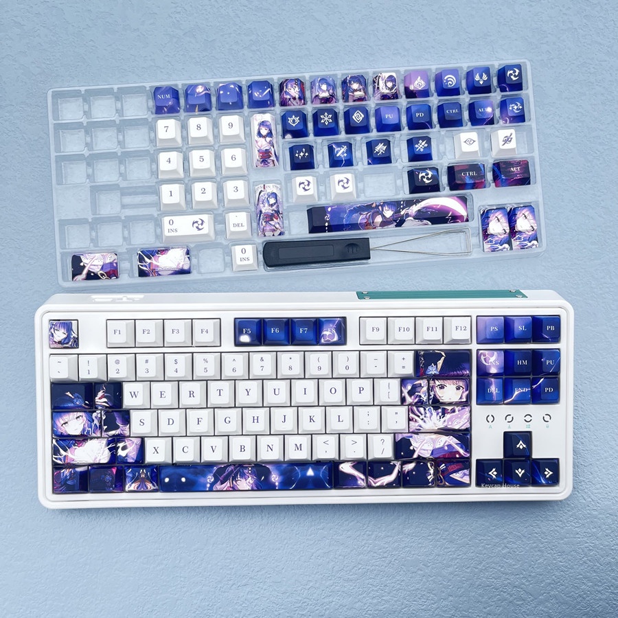 137 Phím Raiden Shogun Keycap Cherry Profile Genshin Impact Beelzebul Anime PBT Dye Sub Bàn phím cơ học Keycap