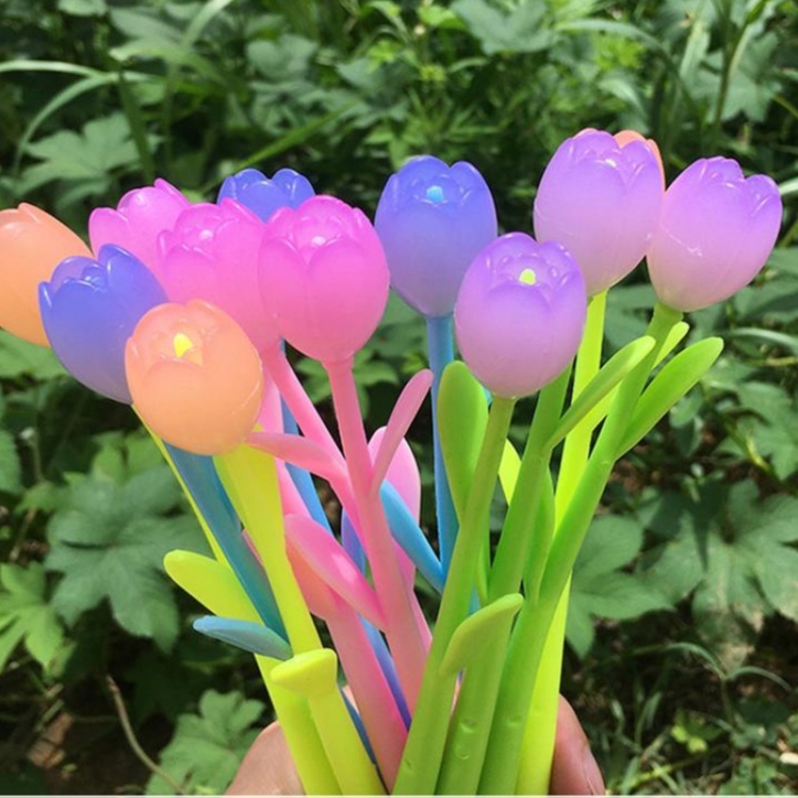 Bút Mực Nước Hình Hoa Tulip Màu Đen