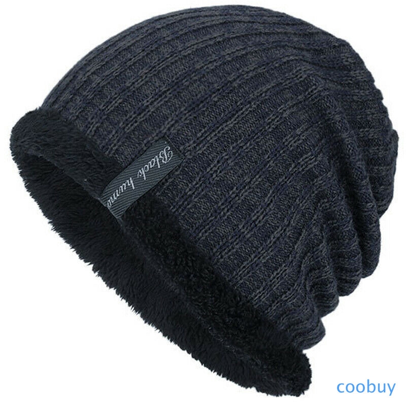 Nón beanie dệt kim giữ ấm mùa đông cho nam