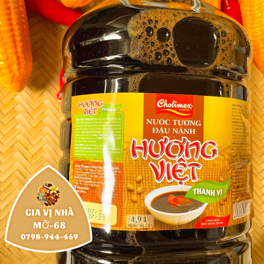 Nước tương Hương Việt- trọng lượng 4,9l