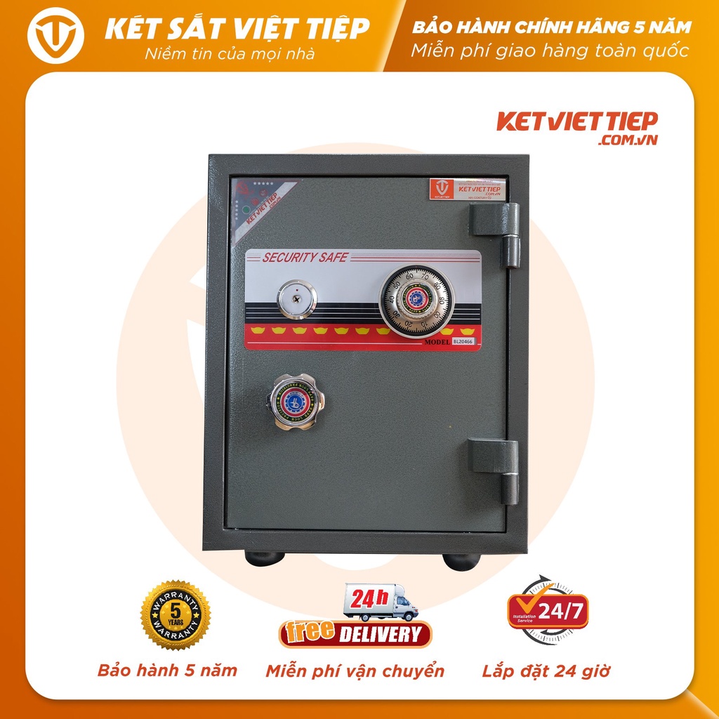 Két Sắt Mini Khóa Cơ Việt Tiệp 2 Tầng K88BLN-KC Nặng 55kg (Miễn Phí Giao Hàng Toàn Quốc)