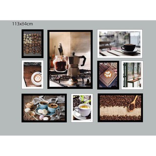 Bộ 9 khung ảnh treo tường trang trí quán cafe