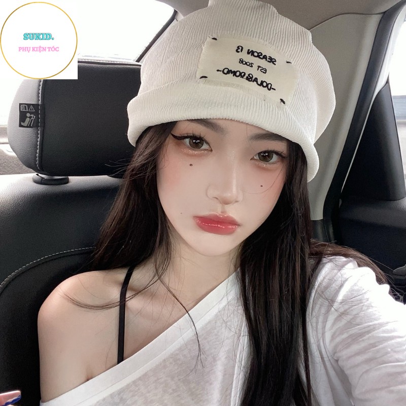 Mũ Len Hàn Quốc Trùm Đầu Nón Len Nữ Rất Cute Và Thời Trang Mùa Đông