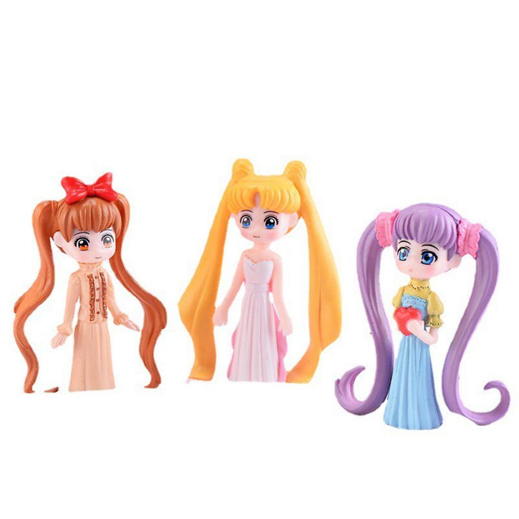 Mô Hình Cô Gái Hoạt Hình Mini Bằng Nhựa Resin DIY Phong Cách Nhật Bản