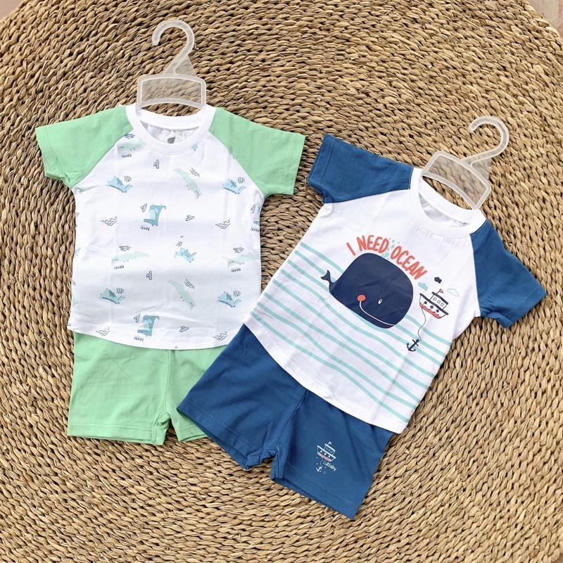 [FAFRINW05 giảm tối đa 30k đơn 150k]Bộ cộc tay raglan/cánh tiên Lullaby cho bé trai/bé gái