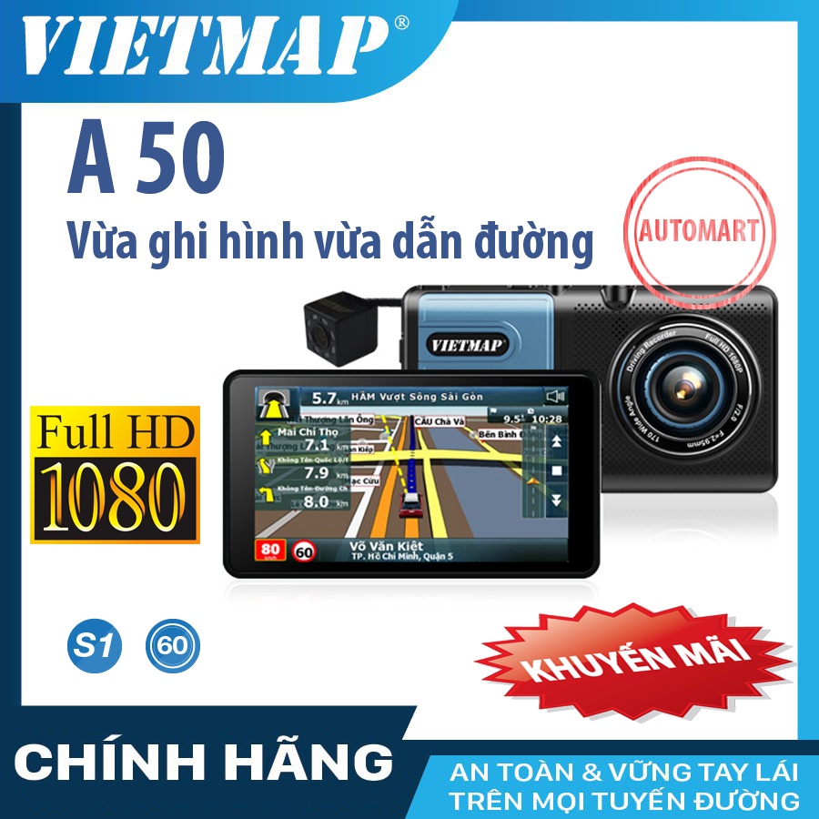 Camera hành trình VIETMAP A50 dẫn đường S1