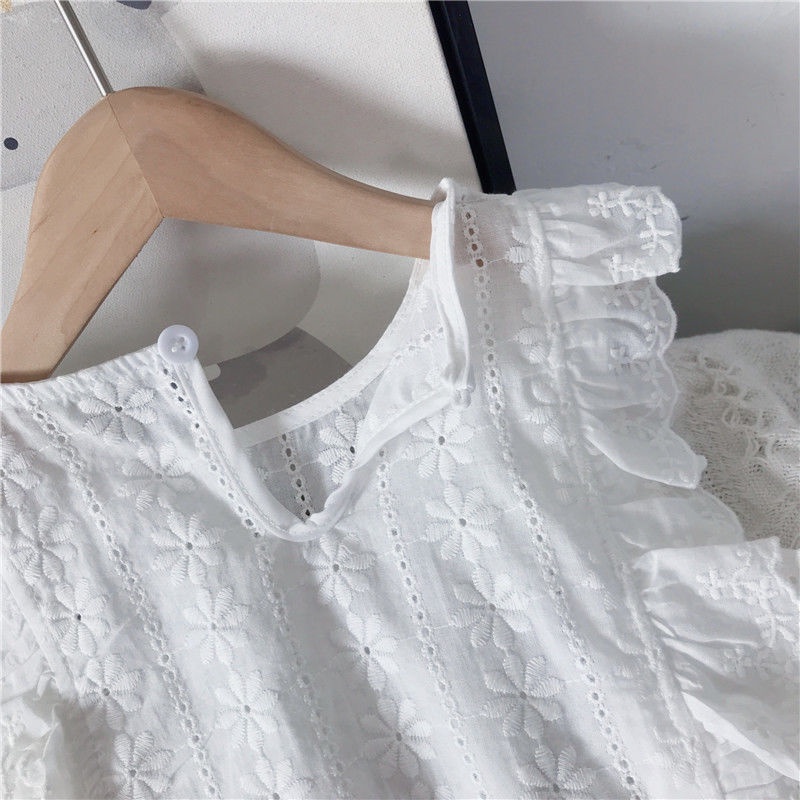 Hàng Mới Về Bộ Áo Thun + Quần Short Thêu Họa Tiết Phong Cách Hàn Quốc Thời Trang Mùa Hè Cho Bé Gái 5