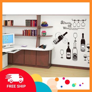⚡️𝗙𝗥𝗘𝗘𝗦𝗛𝗜𝗣⚡️ decal dán tường kệ rượu