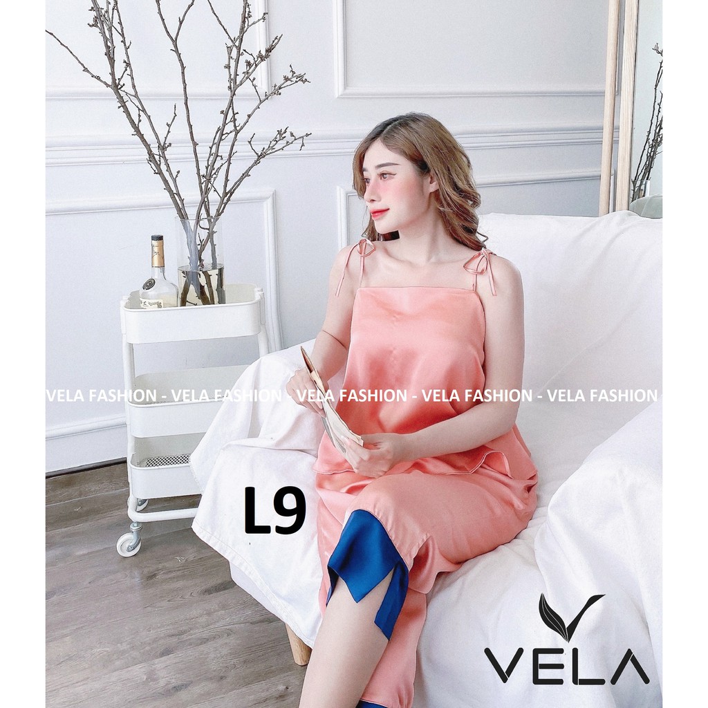 Bộ Lửng quần Lỡ 2 dây buộc nơ lụa Satin cao cấp | BigBuy360 - bigbuy360.vn