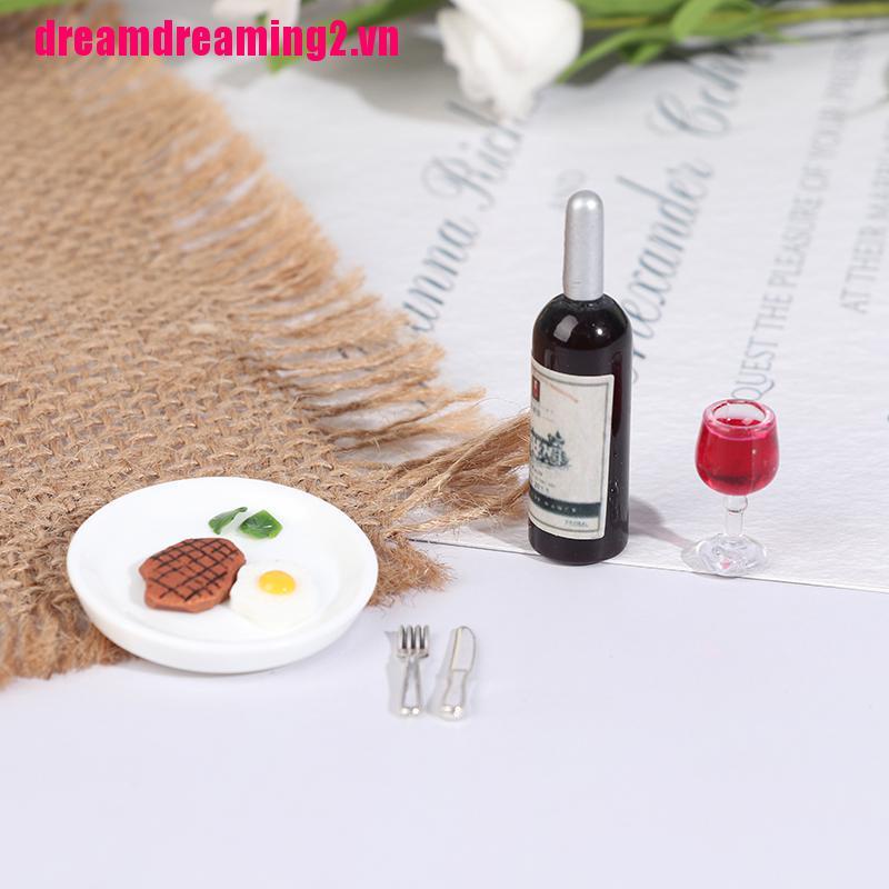 Bộ 2 Mô Hình Chai Rượu Tỉ Lệ 1: 12 Trang Trí Nhà Búp Bê