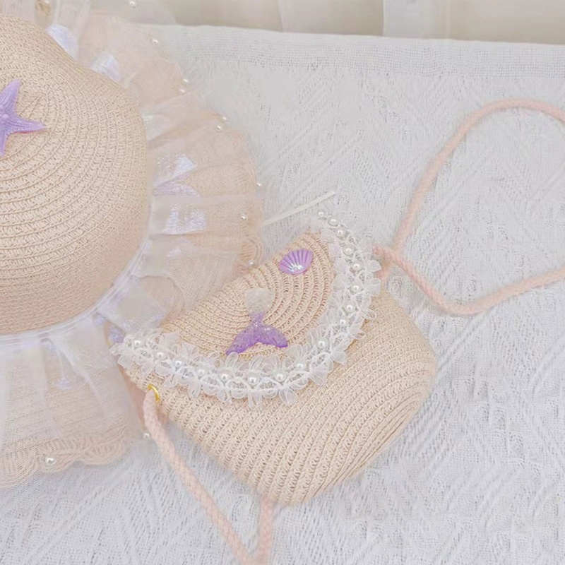 Nón Tai Bèo Đan Cói Vành Rộng Phối Ren Nhiều Màu Sắc Đa Dạng Gấp Gọn Thời Trang Unisex