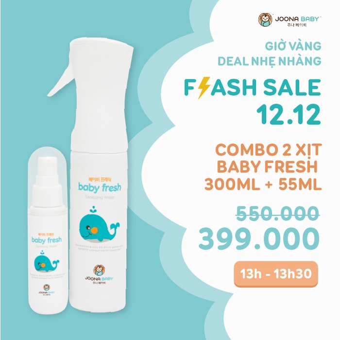 Combo 2 chai xịt diệt khuẩn khử mùi Baby Fresh an toàn cho bé - JOONA BABY Việt Nam