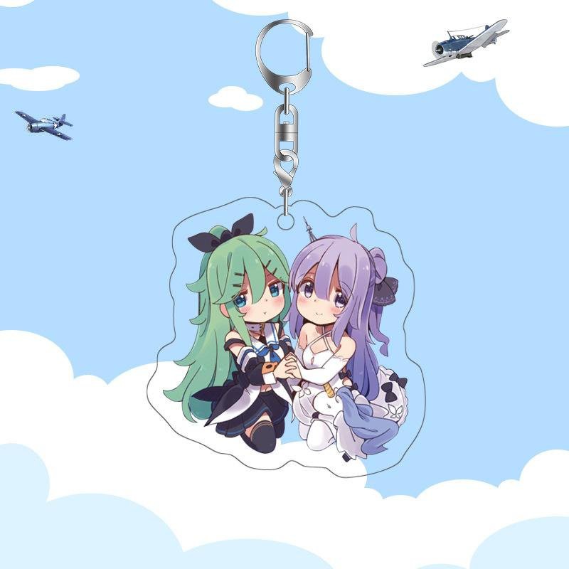 ( Mica trong acrylic) Móc khóa Azur Lane ver cute in hình anime chibi M02