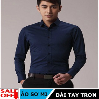 Áo sơ mi Nam dài tay màu xanh đen