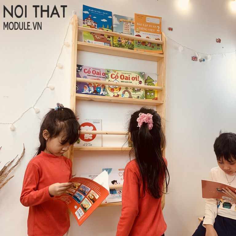 Giá sách treo tường, kệ treo tường để đồ trang trí cho bé