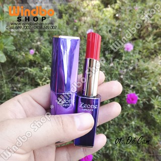 Son Zeone Tím Matte Lipstick - Màu 01 Đỏ Cam