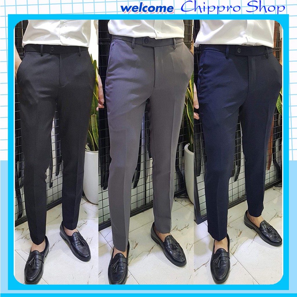 Quần tây nam vải Tuyết Mưa loại 1 dáng ôm , ống côn | BigBuy360 - bigbuy360.vn