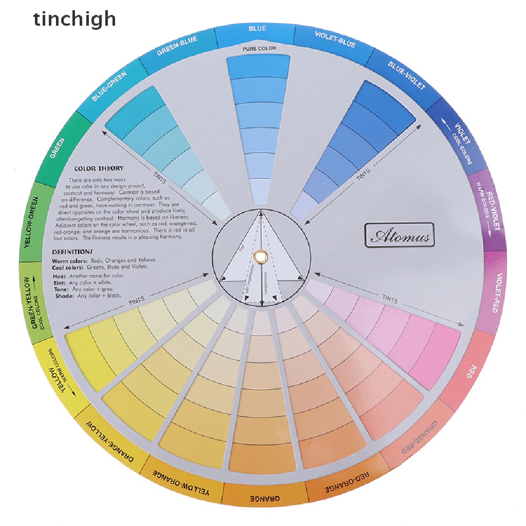 [Tichg] Thẻ Giấy Trộn Màu Mực Xăm Hình Tròn Trung Tâm Xoay Tròn Trung Tâm