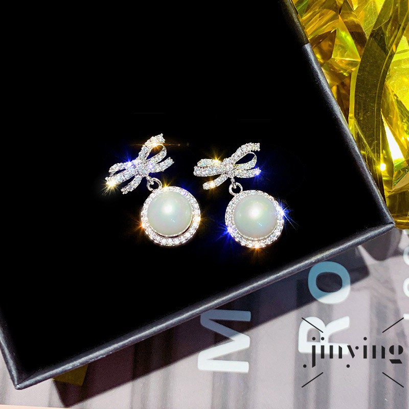 GETNOIVAS Hoa Tai Ngọc Trai Nữ Bạc Khảm Kim Zircon Cao Cấp